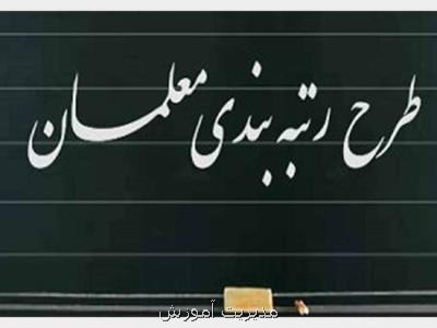 عناوین پنج گانه رتبه بندی معلمان